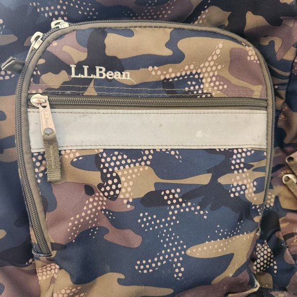 L.L. Bean Accessories Ll Bean Backpack Green Navy Camo Pattern